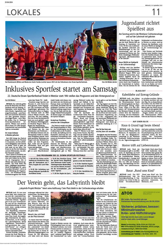 Inklusives Sportfest startet am Samstag