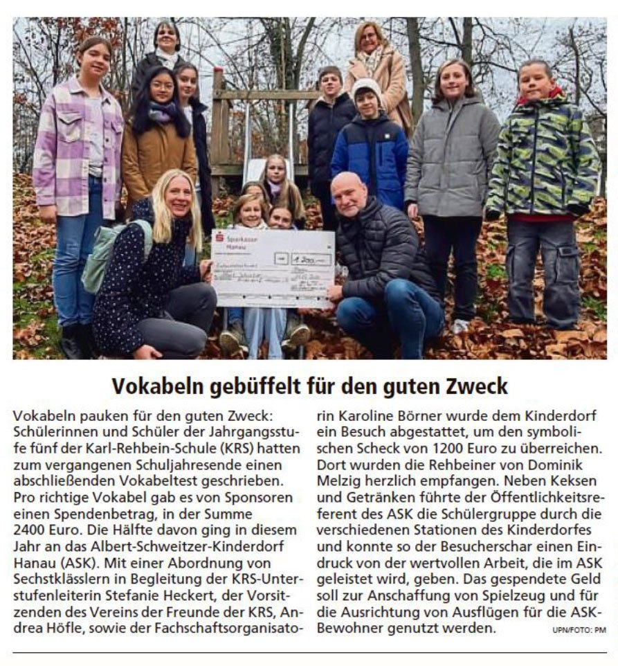 Vokabeln gebüffelt für den guten Zweck