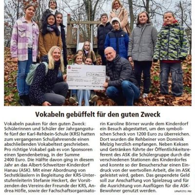 Vokabeln gebüffelt für den guten Zweck