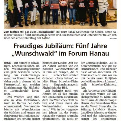 Freudiges Jubiläum: Fünf Jahre „Wunschwald“ im Forum Hanau