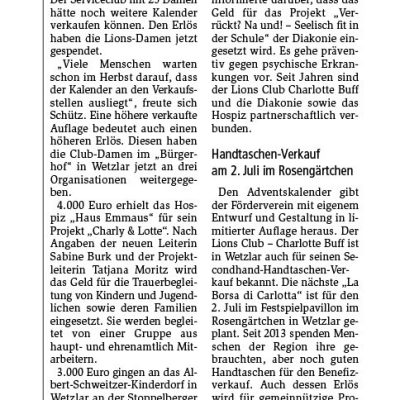 Lions-Damen helfen dreifach