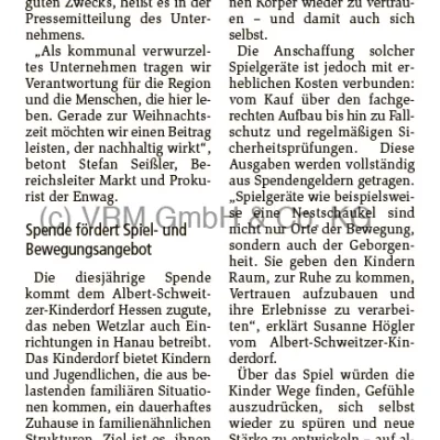 Enwag spendet an Kinderdorf