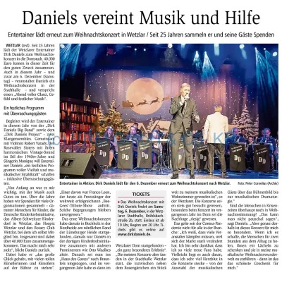 Daniels vereint Musik und Hilfe
