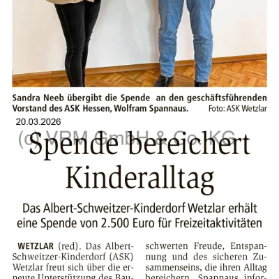 Spende bereichert Kinderalltag